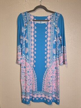 Lilly Pulitzer Tana Dress Sea Shell Beach Resort Coastal Tropical Vacation Small